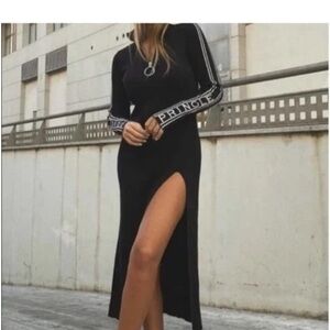 Pringle from Scotland Black Long Sleeve‎ Dress with Branding